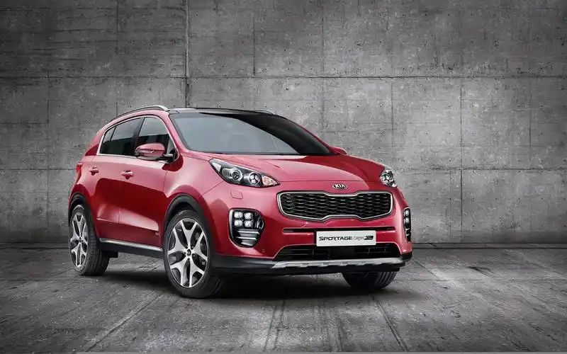 2015年起亚狮跑suv的红色轿车 壁纸