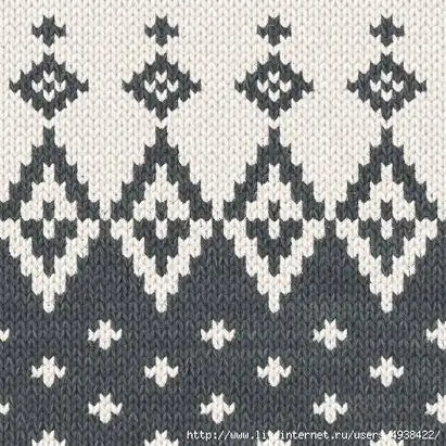 引用【转载】适合儿童织物底边,袖边的双色提花图案(花卉)