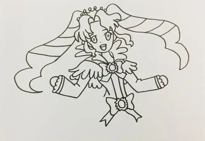 彩虹公主怎么画简笔画