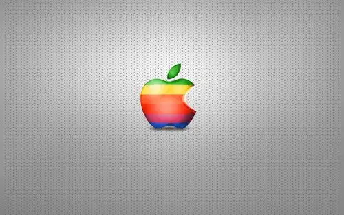 彩虹苹果商标壁纸高清原图查看