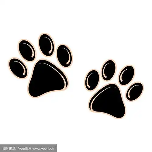 狗或猫的脚印图标