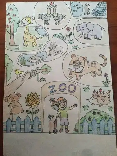 风景简笔画简笔画大全儿童画动物园特别可爱儿童画动物园简笔画画个简