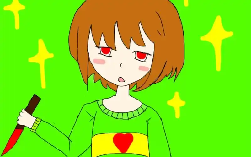 指绘chara拿着真刀对你一脸嫌弃