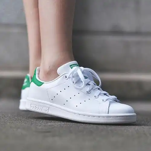 adidas三叶草阿迪达斯女鞋史密斯绿尾休闲鞋小白鞋m20605视频