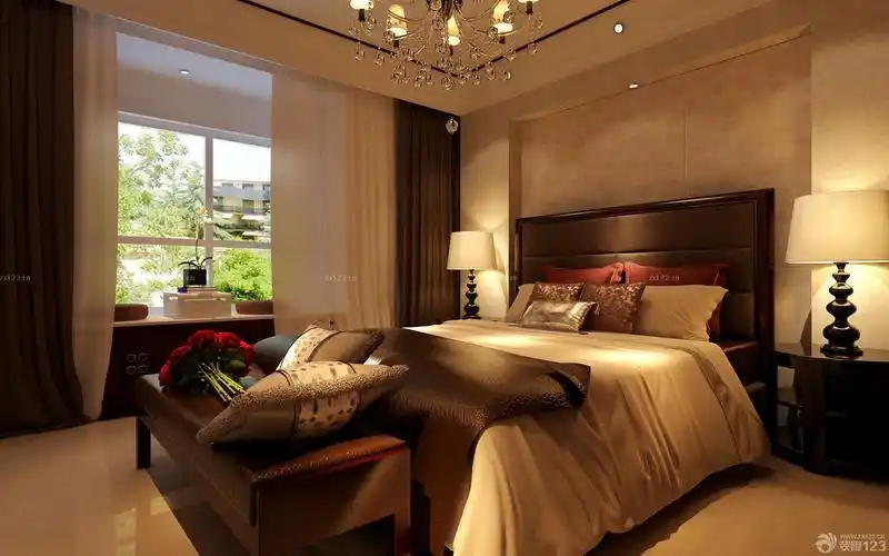 2020时尚家装卧室飘窗榻榻米写字台设计图片_设计456装修效果图