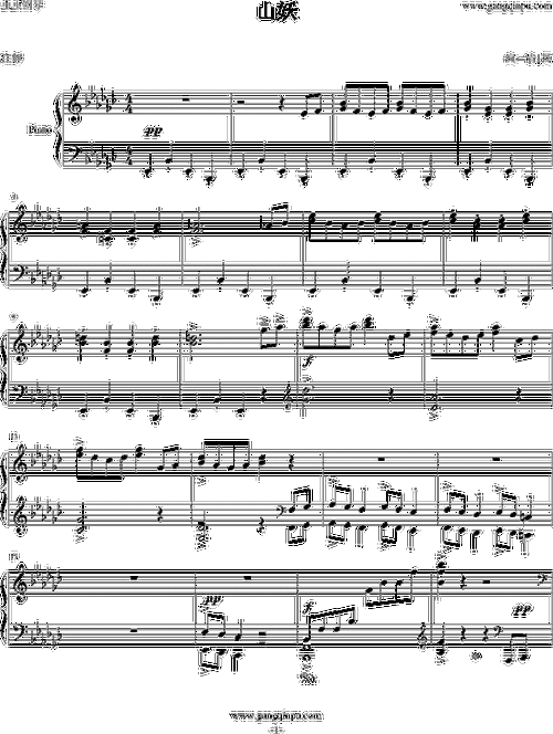 妖琴简谱_17音拇指琴简谱