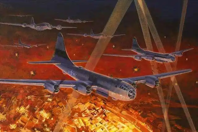 地狱火鸟b29轰炸机空袭日本