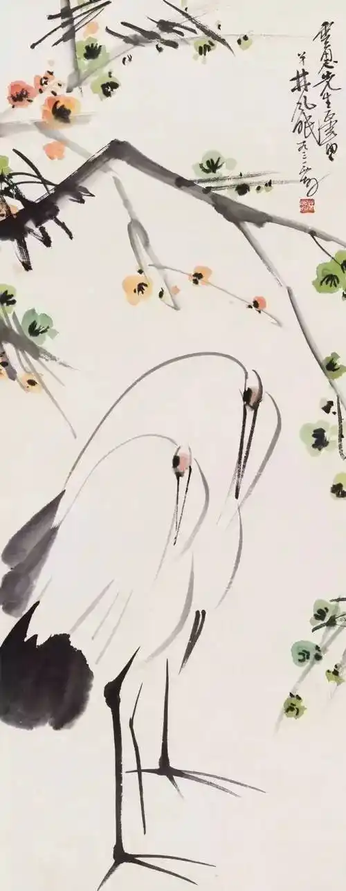 林风眠 《仙鹤》林风眠的作品总有一种淡淡的哀怨和孤寂.