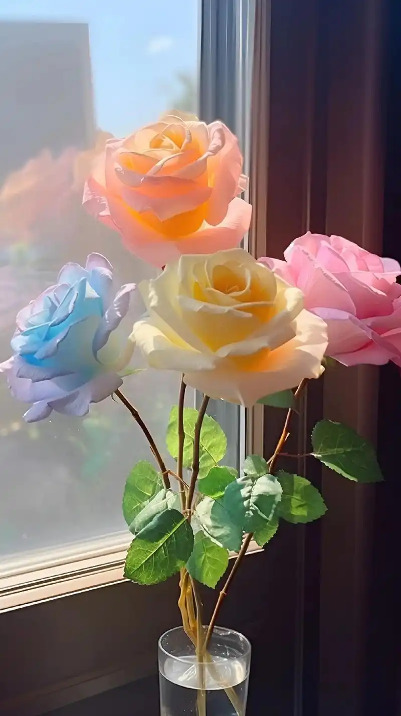 它.彩虹玫瑰花的花语是 - 抖音