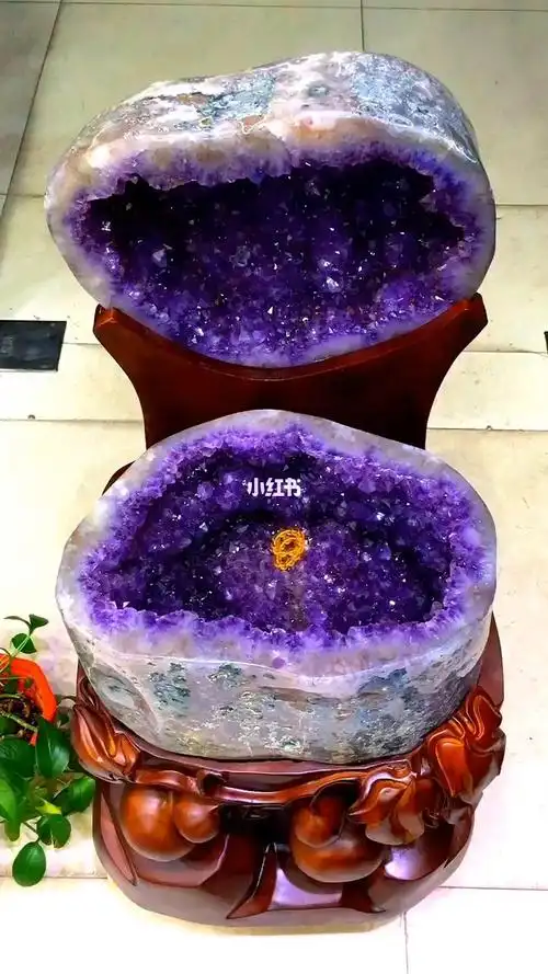 紫水晶聚宝盆落地大摆件