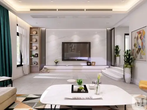 简约客厅背景墙装修效果图