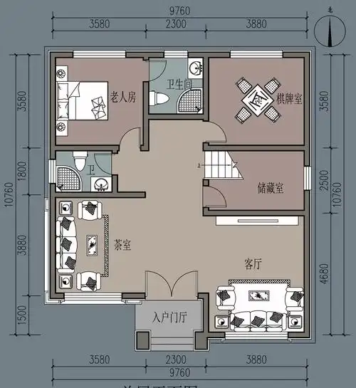 农村自建三层住宅面宽97米8室1厅宅基地小房子也能很气派
