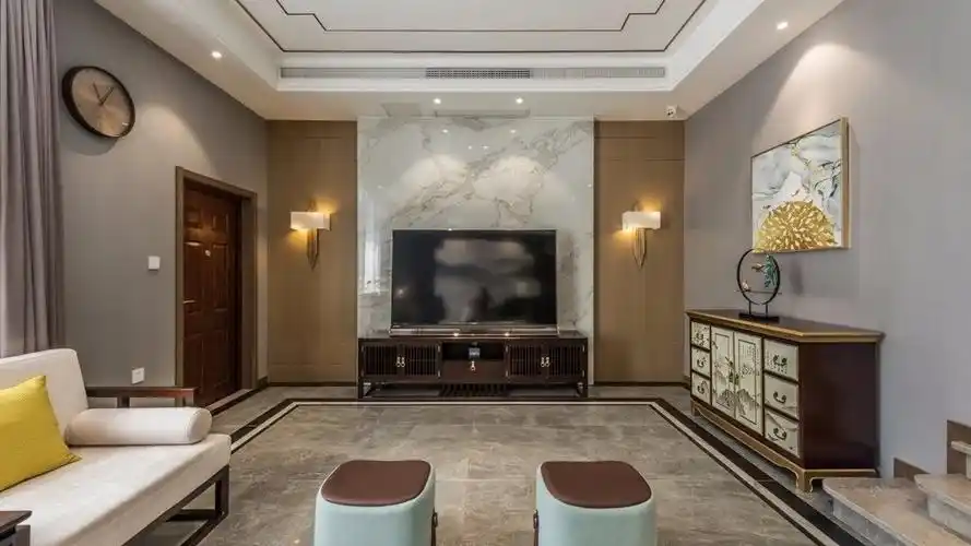 42款新中式客厅电视墙