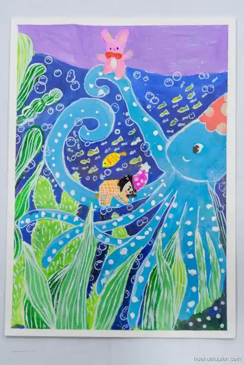 海洋环保卫生 海洋主题环保儿童画作品(精选6张)-画画图片大全