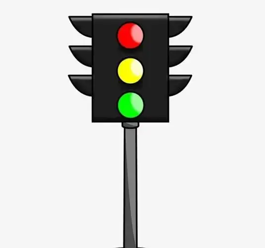 过马路或通过十字街道时,要走人行横道, 并注意红绿灯信号标志:红灯停