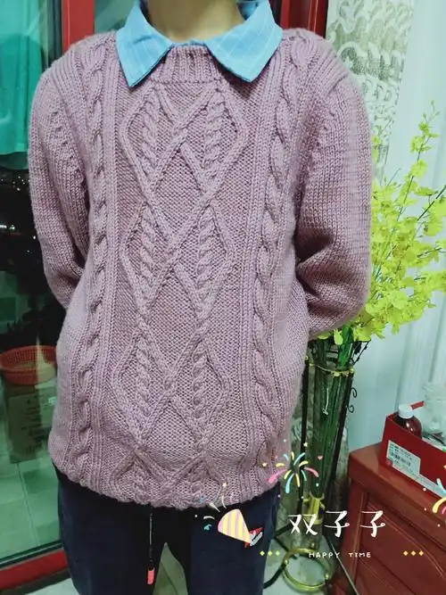 男孩棒针麻花毛衣
