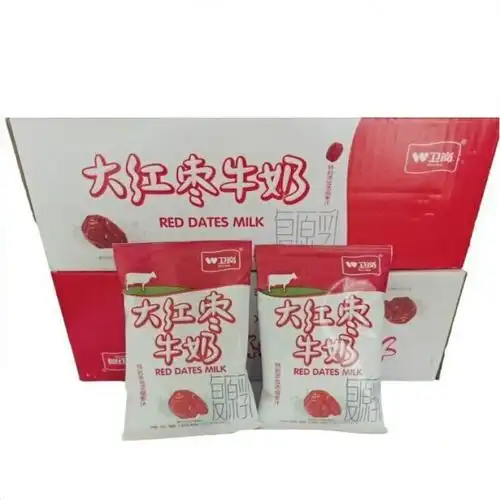 卫岗钙牛奶袋装220x12袋卫岗浓香钙奶儿童中老人大红枣牛奶袋装大红枣