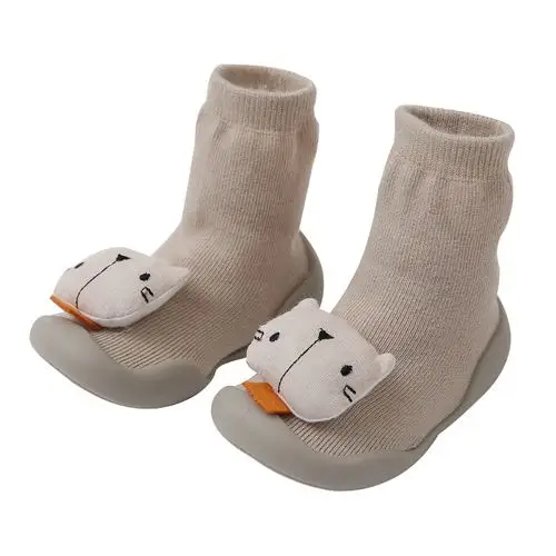 棉花堂卡通鞋袜防滑不掉婴儿袜子软底01岁男女宝宝地板袜步前鞋