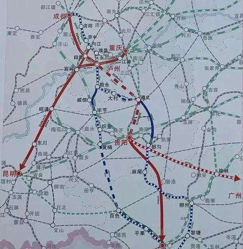 蓉遵高速铁路,指的是四川成都到贵州遵义的高铁,它起于成都东站,止于
