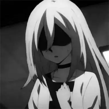 黑白伤感动漫女生头像图片2023 很丧很难过的伤感微信qq女头大全_女生