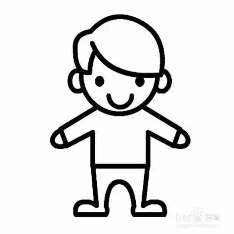 小男孩简笔画-百度经验