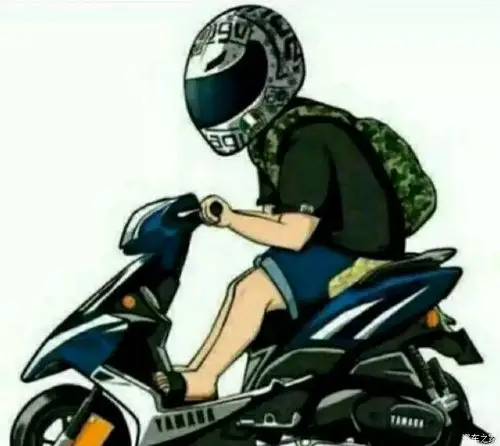 求个卡通骑摩托车小踏板的头像