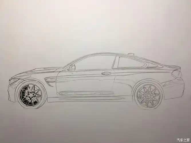 【图】【绘车分子】教你如何画一辆宝马m4——侧面篇_青少年论坛_汽车