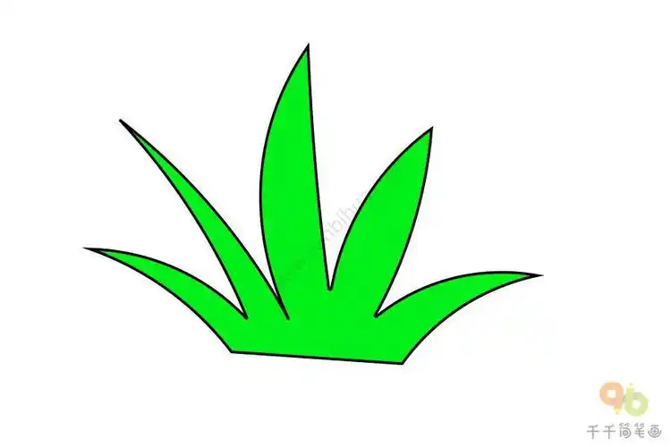 春天小草简笔画幼儿园