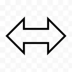 左右双箭头符号图标