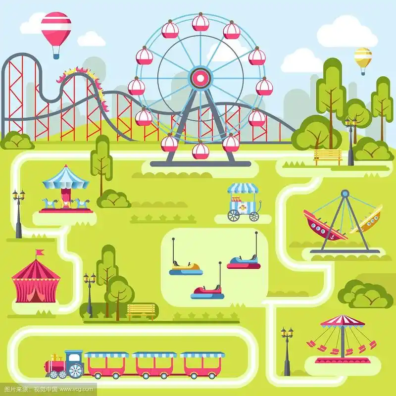 游乐园景点平面平面图