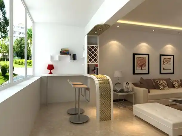 吧台现代简约风格阳台效果图