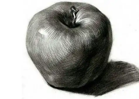 素描苹果怎么画超详细步骤教程 素描苹果临摹图片