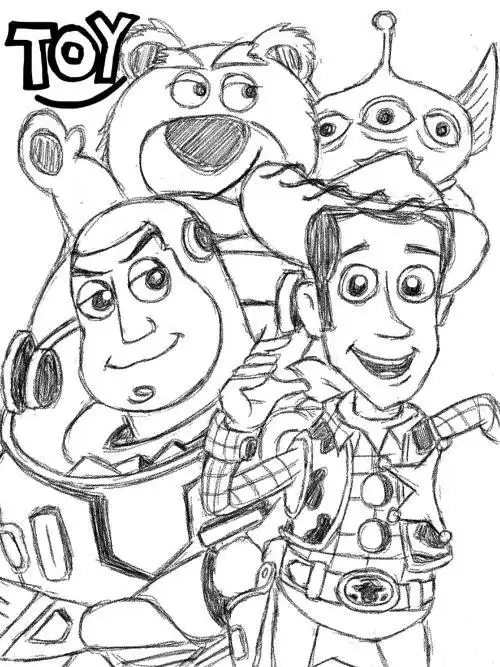 玩具总动员的所有人物简笔画