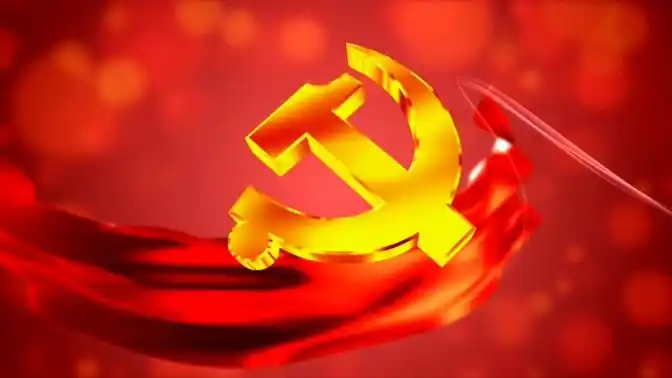 神圣的党徽标志视频素材伤感下雪街景视频素材浪漫唯美的金色星光飘落