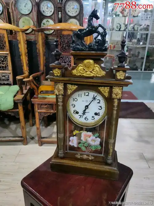 宝字牌马头座钟_座钟/落地钟_图片价格_收藏价值_7788落地钟收藏