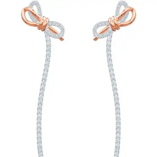 swarovski施华洛世奇 19新款双色蝴蝶结耳线耳钉耳饰 女士 人造水晶