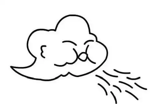 大风简笔画 大风简笔画图片带颜色