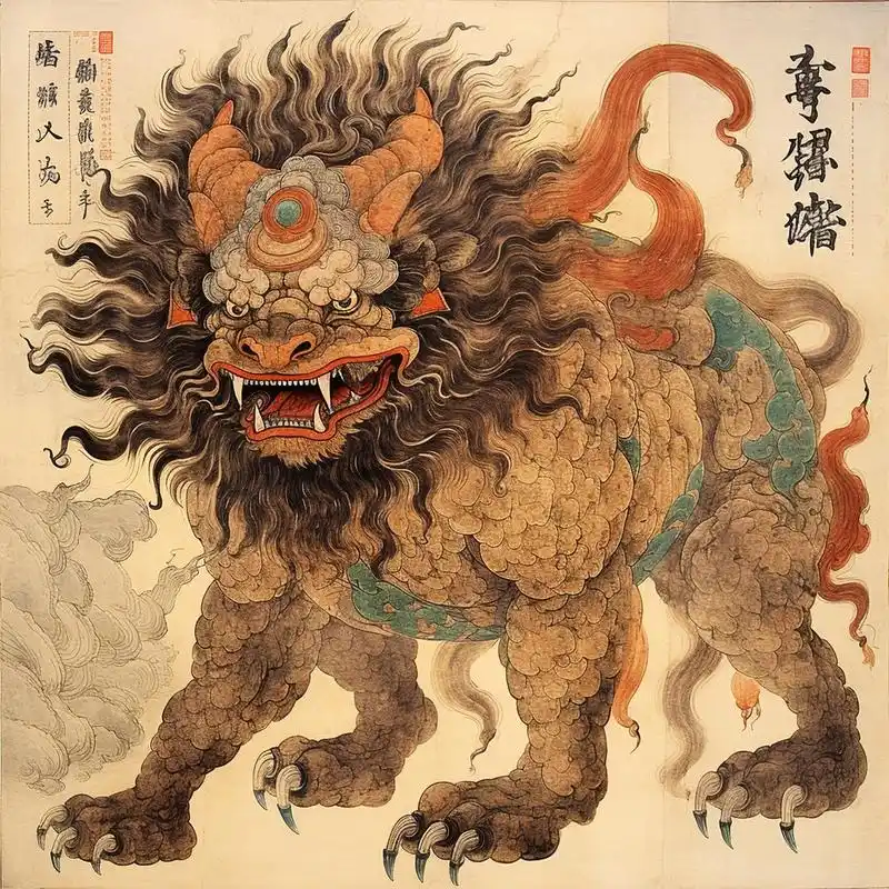 ai续写民间故事:年兽的传说 很久以前,有一个叫做柳风村的小村庄,坐落