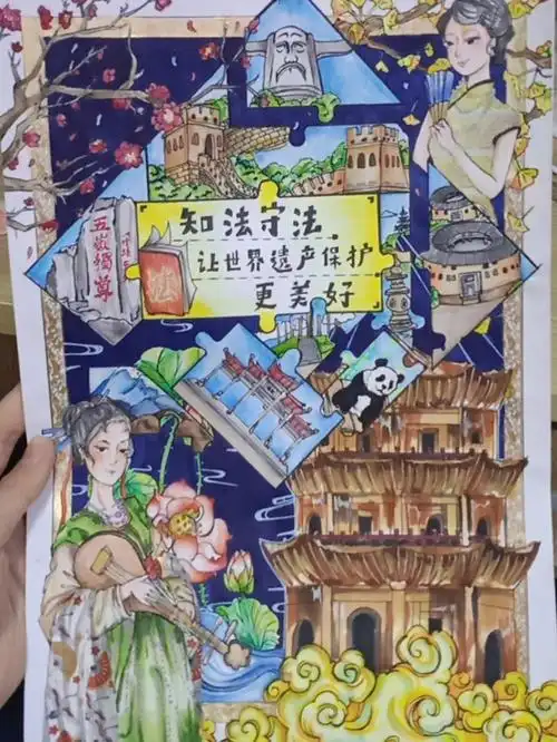 世界遗产绘画泉州