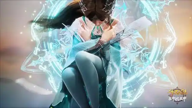 宁荣荣九彩神女造型曝光青色丝袜很丝滑却也是一个背影杀手