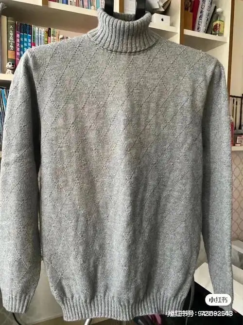 男士高领毛衣还原编织966