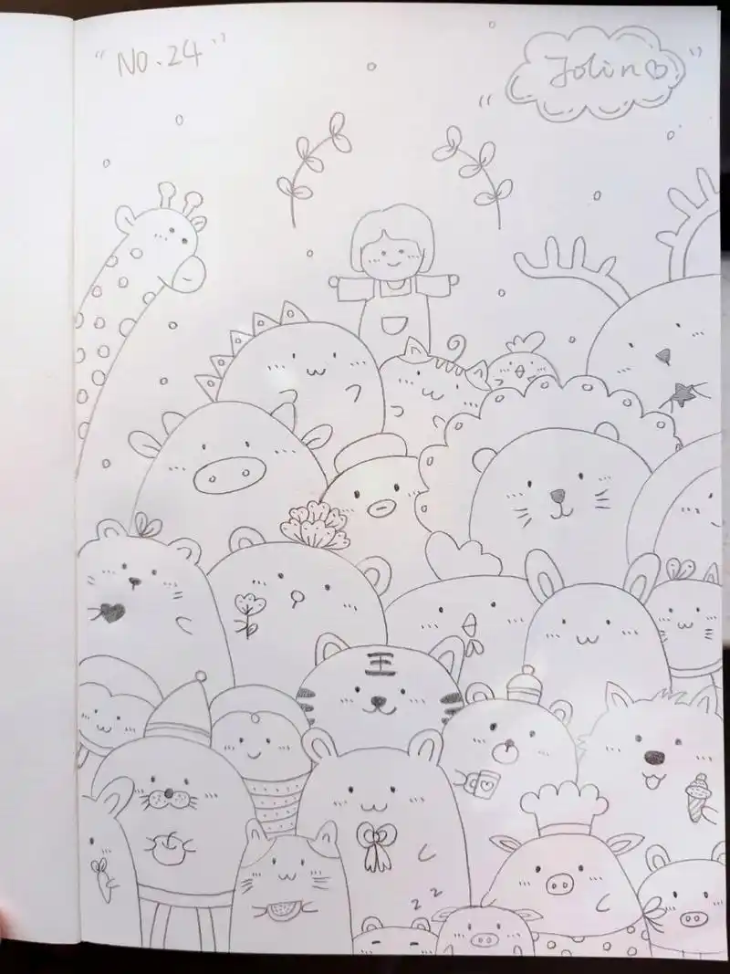 含绘画步骤 萌萌哒的小动物们叠叠乐,好有意思