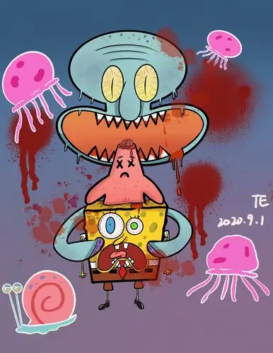 海绵宝宝|插画|新锐潮流插画|电脑上搬砖te - 原创作品 - 站酷 (zcool