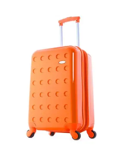 橙色镜面拉杆箱21寸