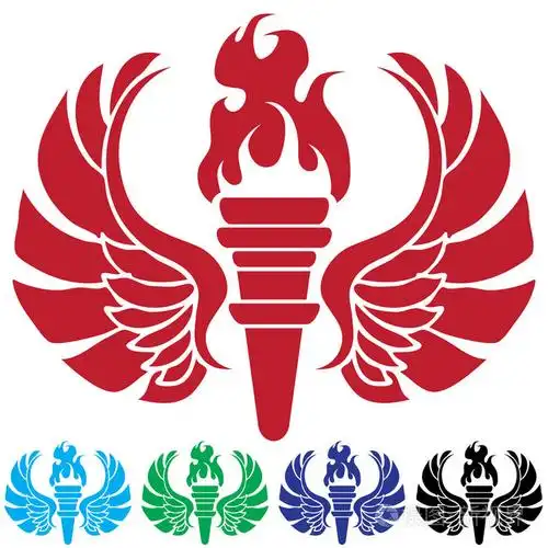 有翅膀的火焰火炬插画-正版商用图片01lanh-摄图新视界