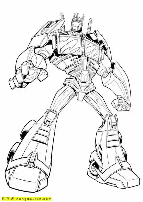 4到15岁男孩最爱的机器人!11张汽车人变形金刚卡通涂色图片 | 红豆饭