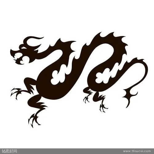 精致龙纹身图案矢量素材(十七)