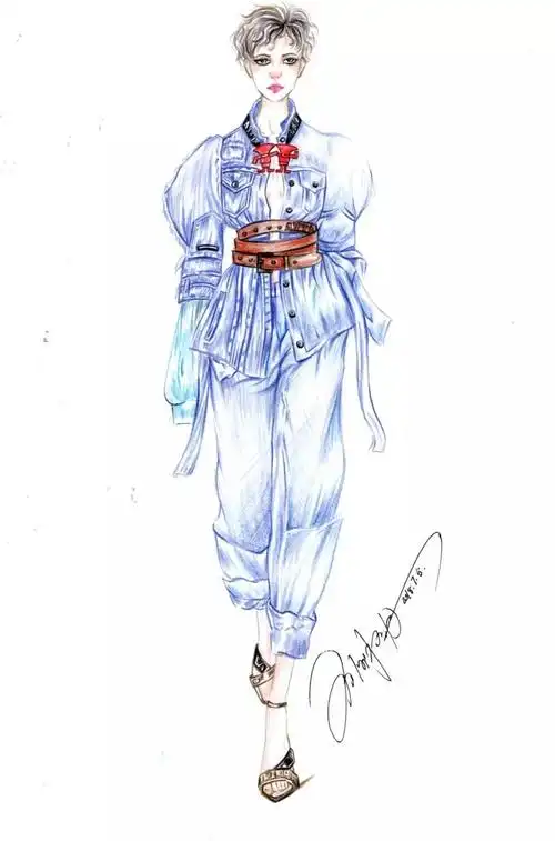 时装手绘 | 彩铅时装画