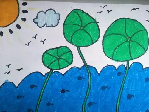 画画课【荷叶】