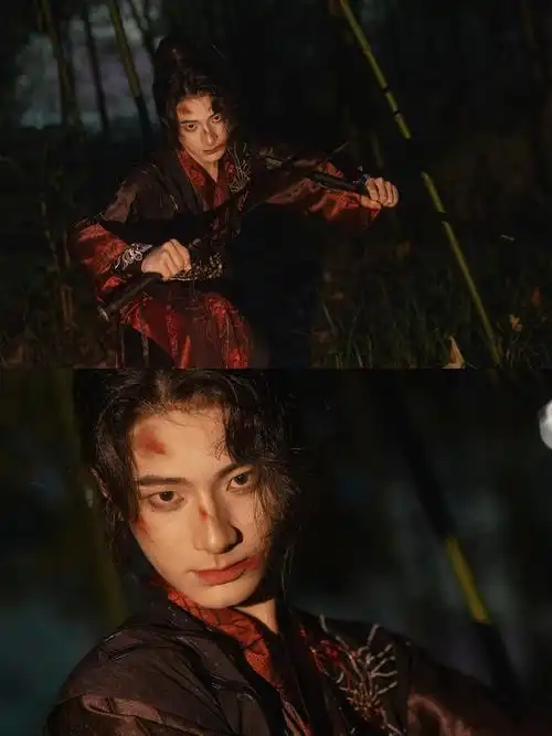 小哥哥鲨疯了……古风男汉服战损写真